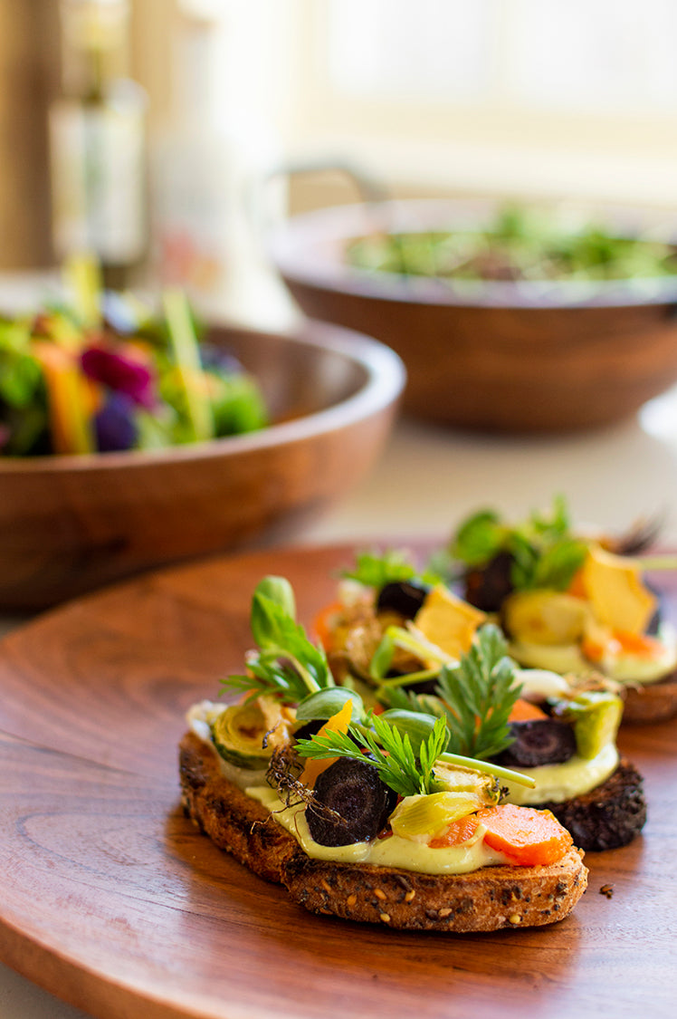 Spring Carrot Crostini With Ramp Aioli